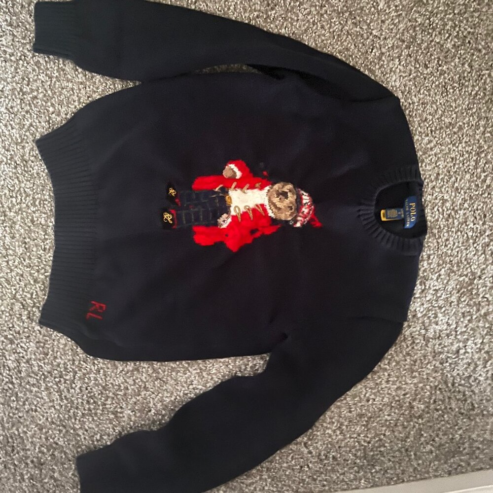 Polo Ralph Lauren Teddy Cotton Crewneck Sweater Navy XS  Women